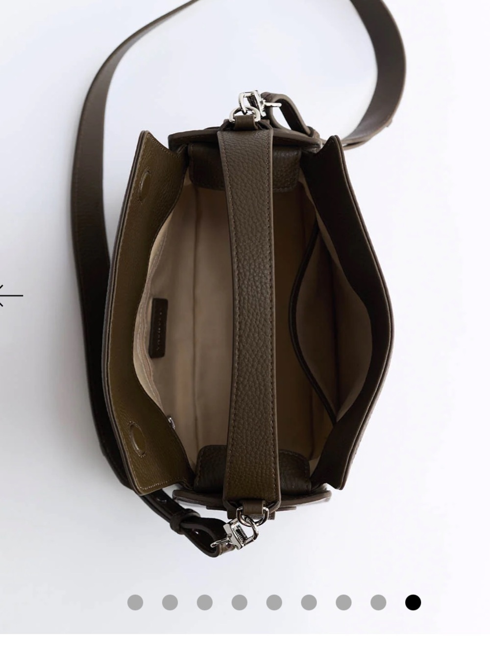 The Horse Clementine Shoulder Bag — Olive - Picture 8 of 13